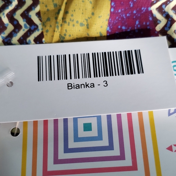 LuLaRoe Colorful Overlay Blouse Women's Size Medium NWT - Picture 6 of 7